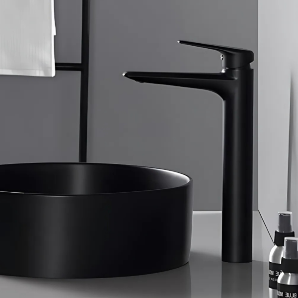 Vòi rửa mặt cao màu đen T2212CFL11H