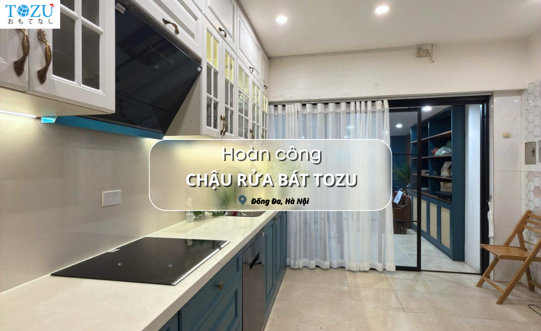 Chậu rửa bát lắp âm toàn phần Tozu TS8248 | Công trình thực tế tại Đống Đa